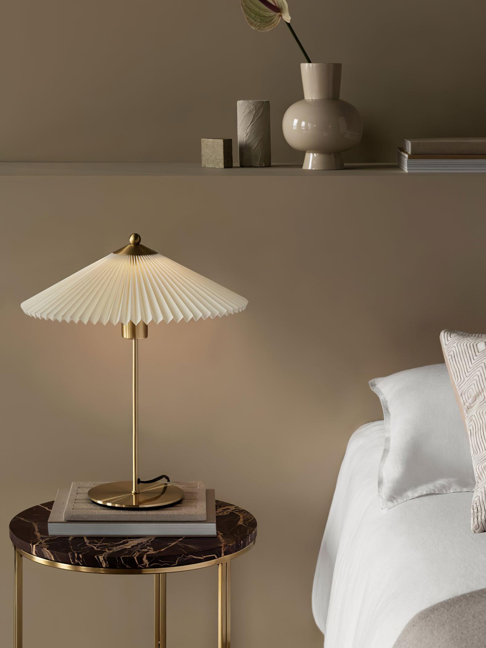 Perla Pleated Table Lamp - Blowlighting