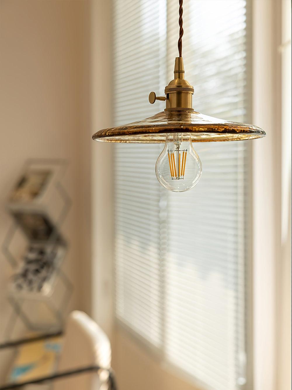 Sage Vintage Glass Pendant Light - Blowlighting