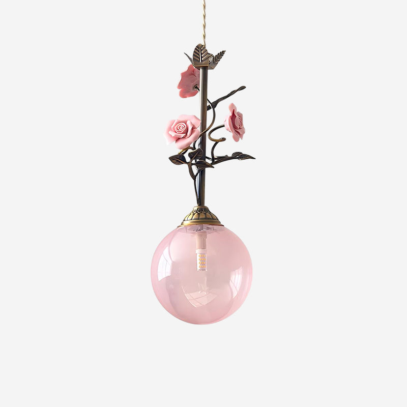 Kryos Vintage Glass Petalcrest Pendant Lamp