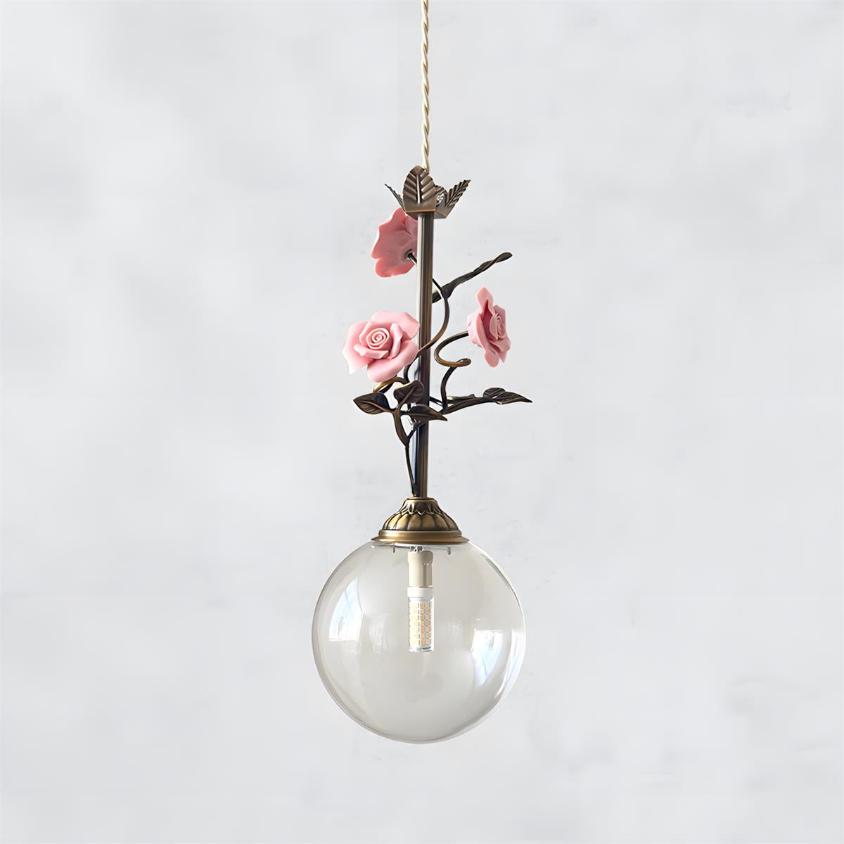 Kryos Vintage Glass Petalcrest Pendant Lamp