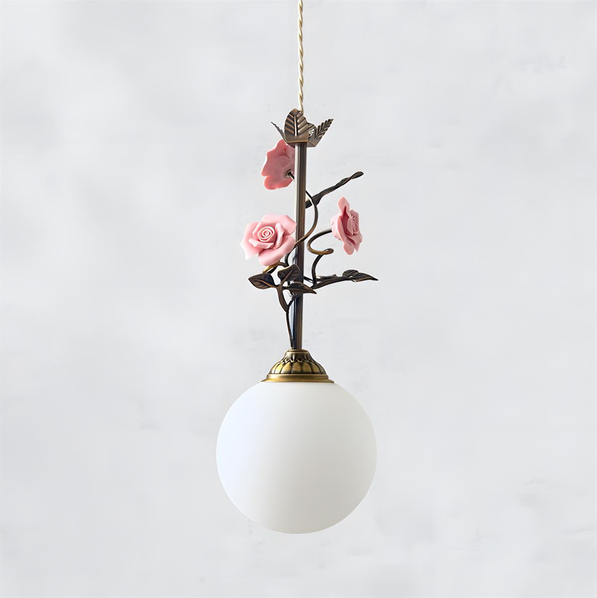 Kryos Vintage Glass Petalcrest Pendant Lamp