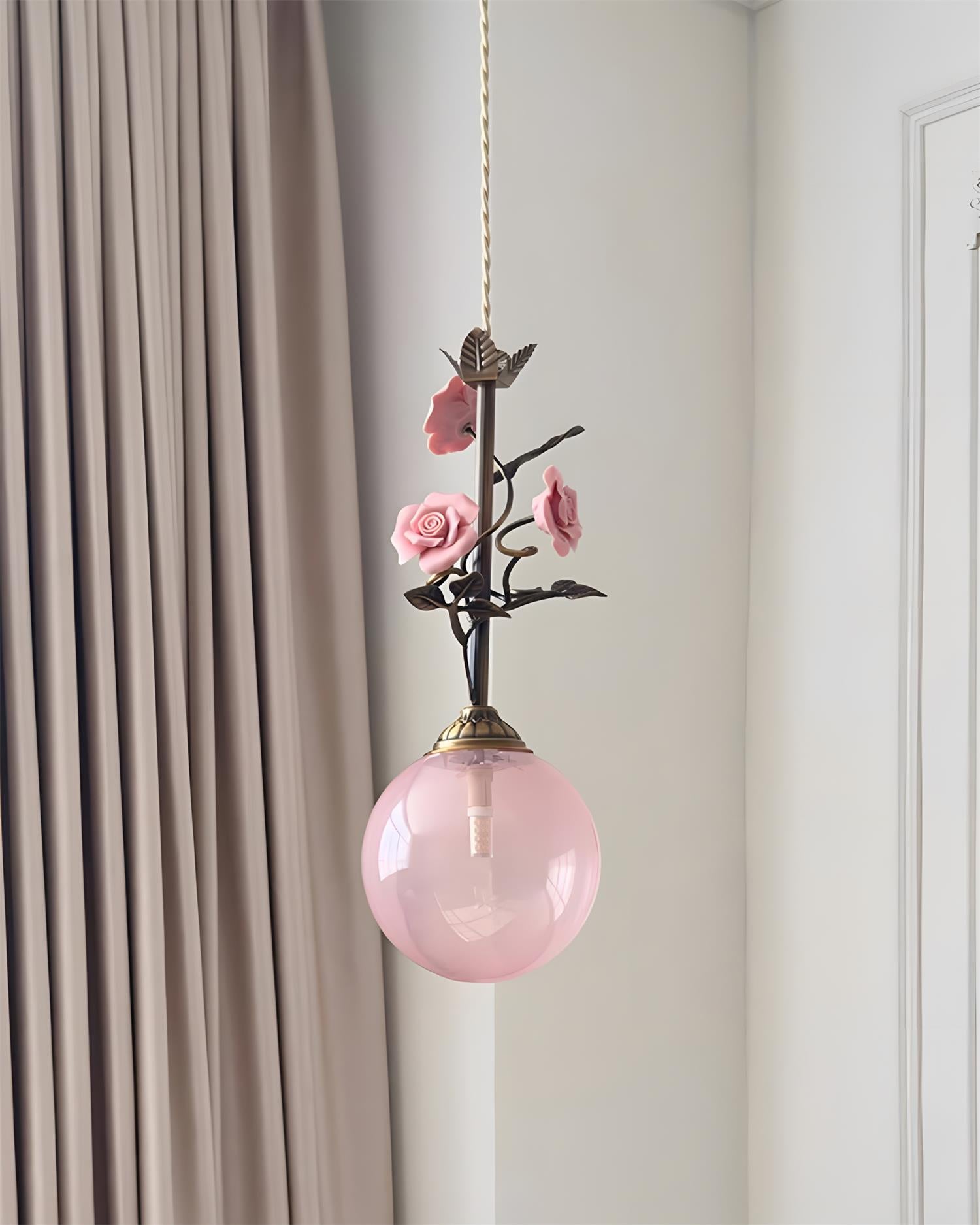 Kryos Vintage Glass Petalcrest Pendant Lamp