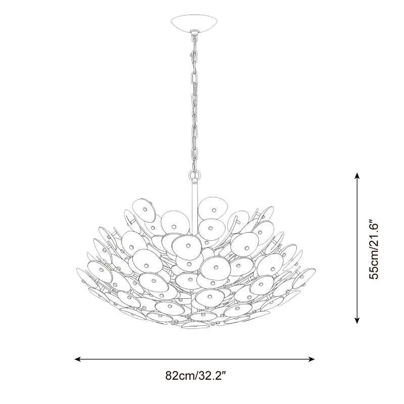 Petalflare Modern Metal Plaster Chandelier