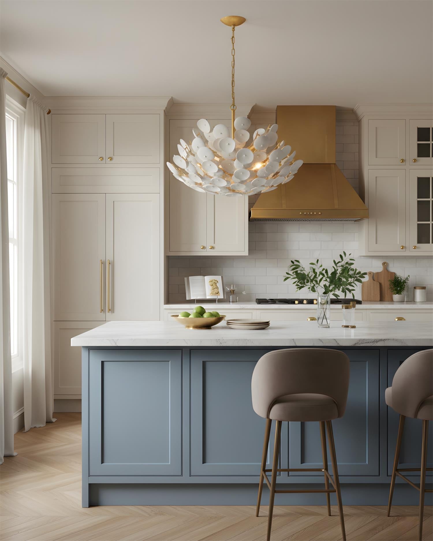 Petalflare Modern Metal Plaster Chandelier