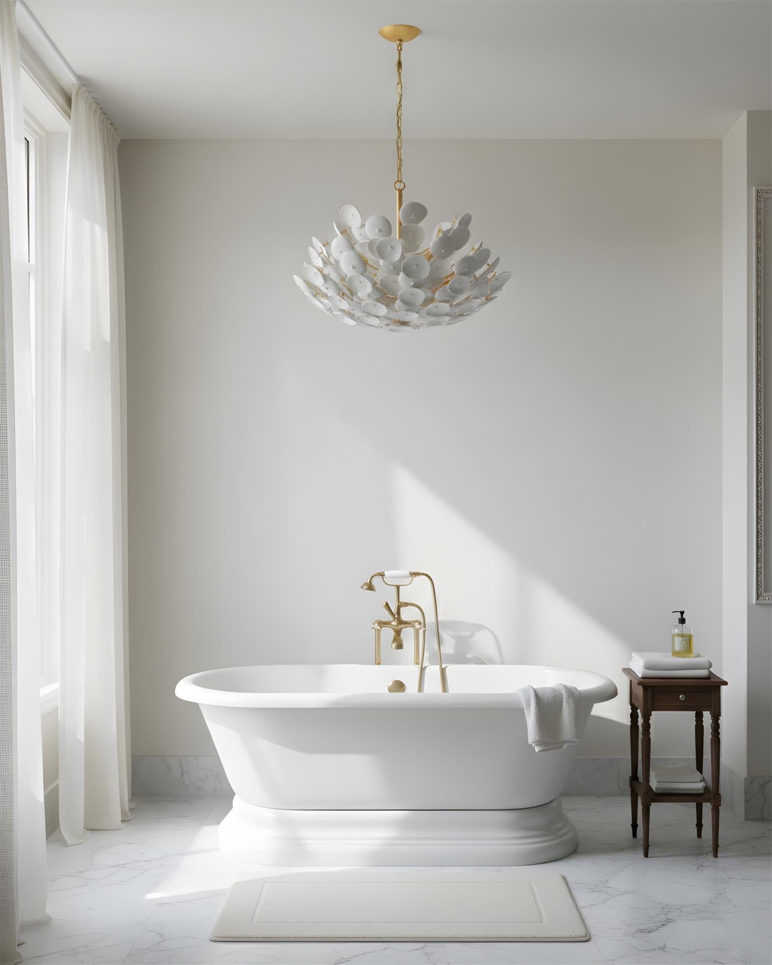 Petalflare Modern Metal Plaster Chandelier