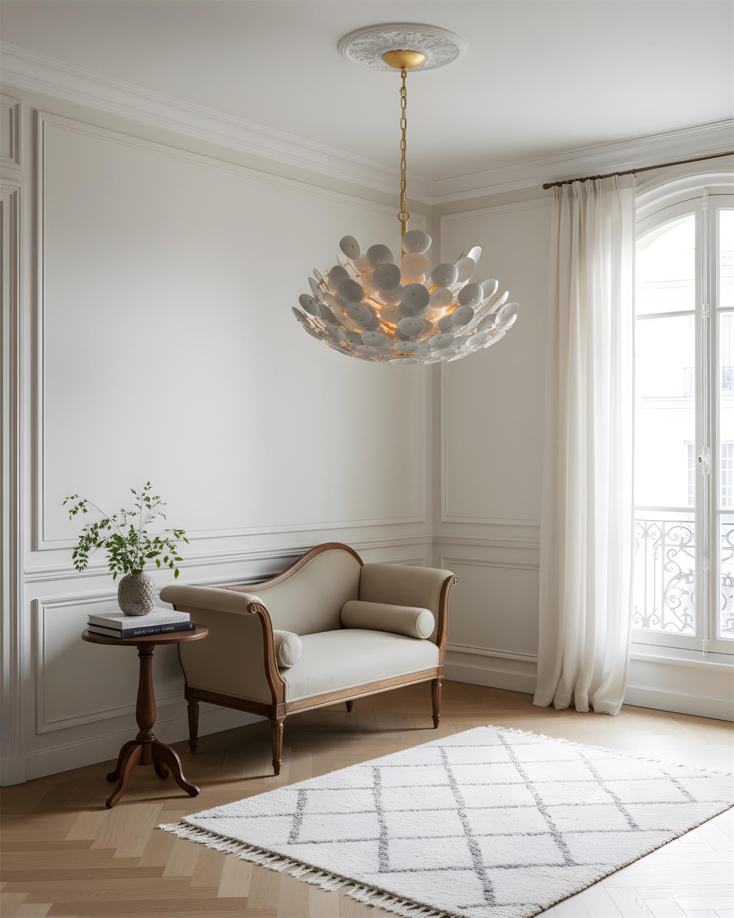 Petalflare Modern Metal Plaster Chandelier