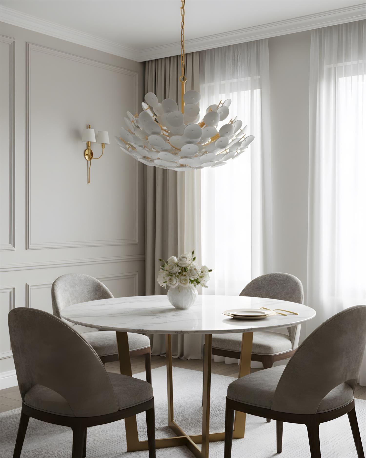 Petalflare Modern Metal Plaster Chandelier
