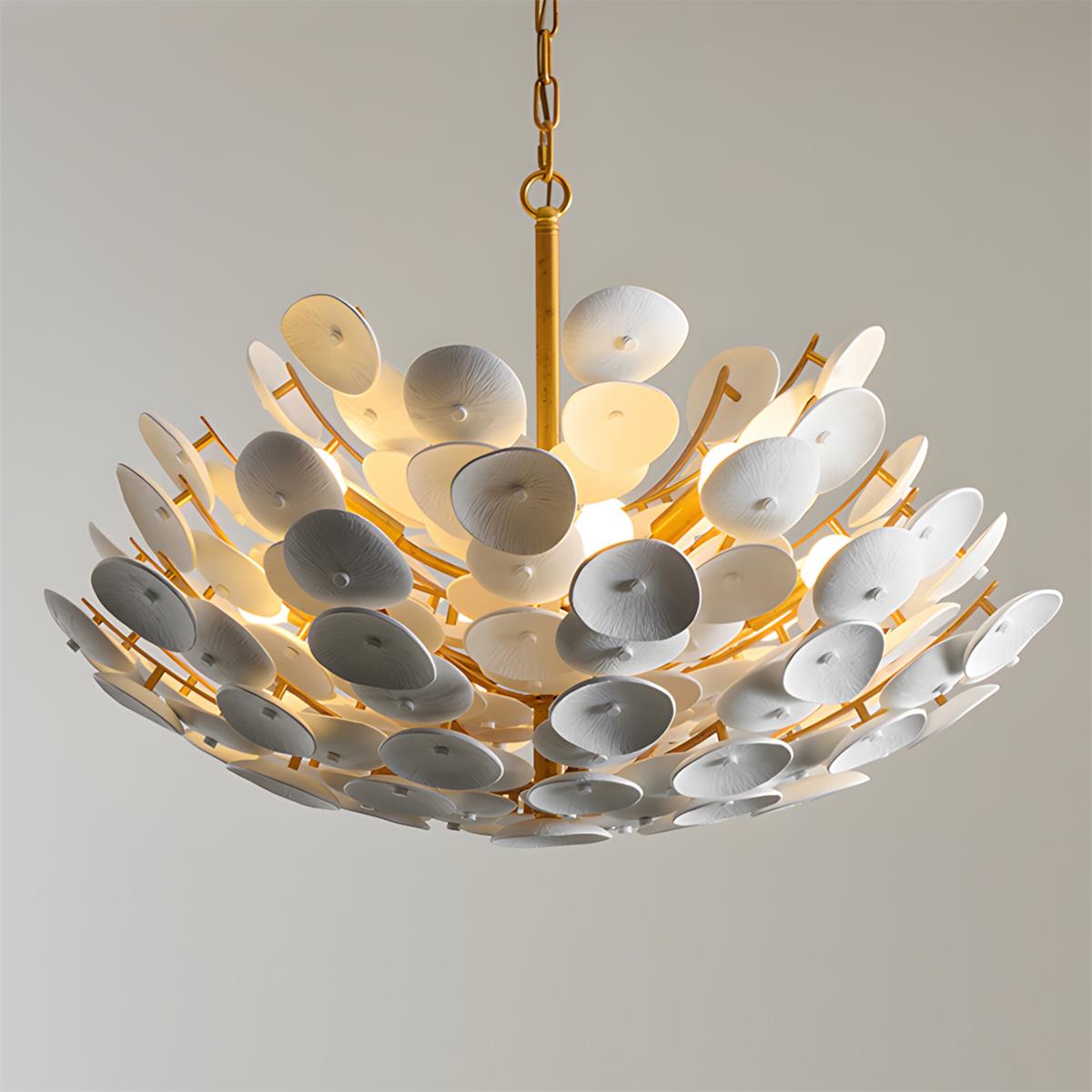 Petalflare Modern Metal Plaster Chandelier