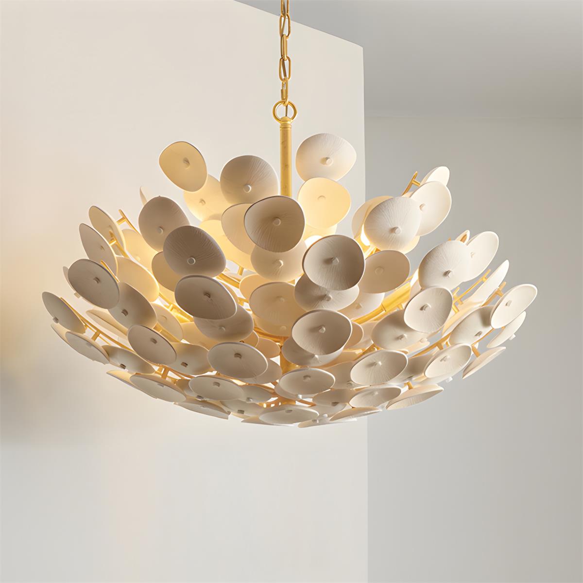 Petalflare Modern Metal Plaster Chandelier
