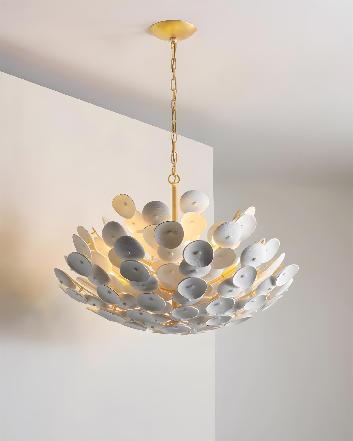 Petalflare Modern Metal Plaster Chandelier