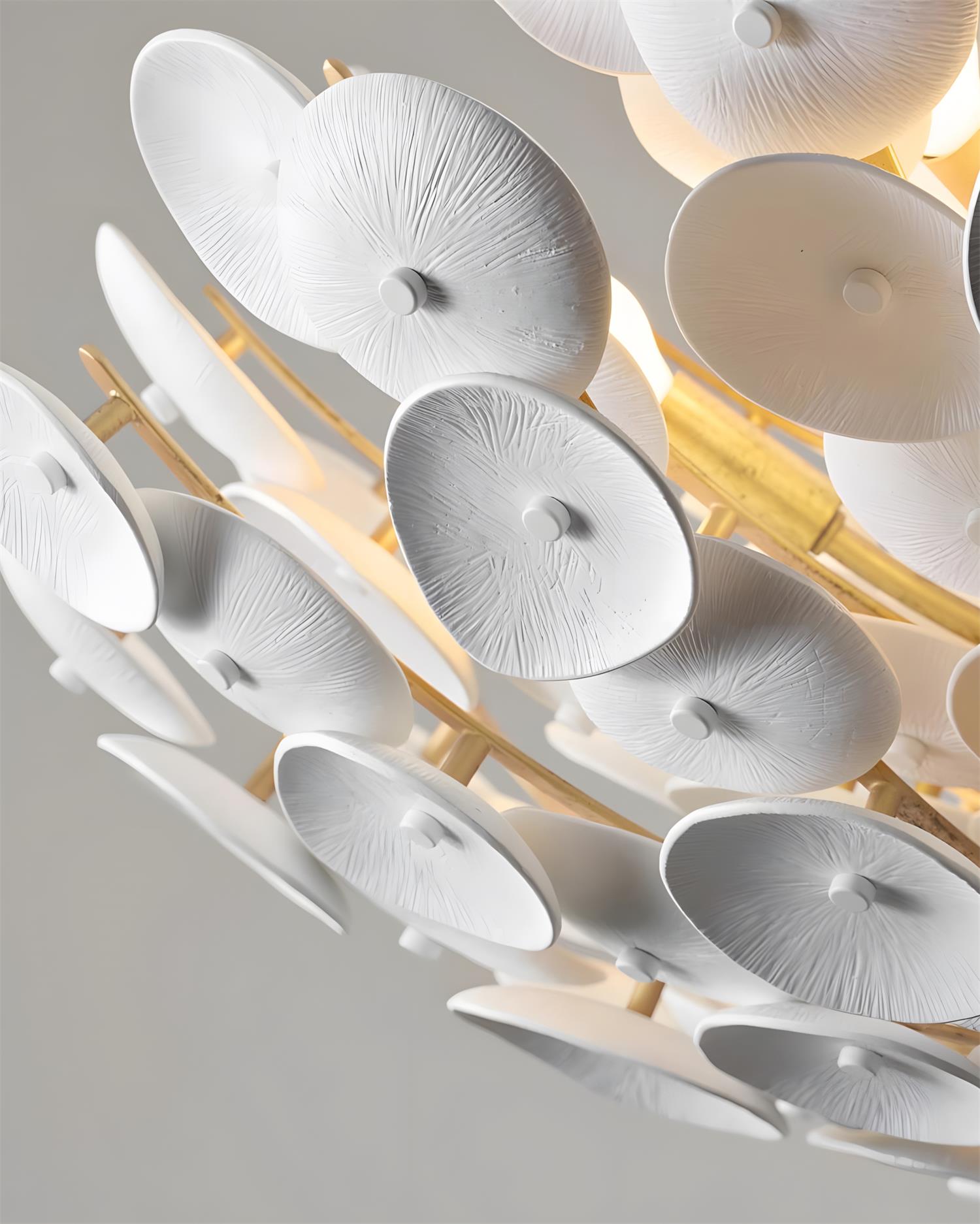 Petalflare Modern Metal Plaster Chandelier