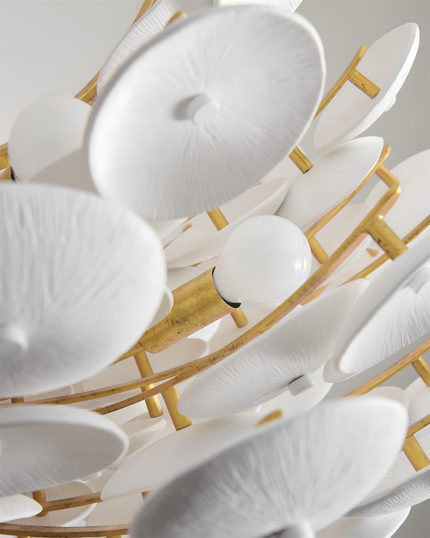 Petalflare Modern Metal Plaster Chandelier