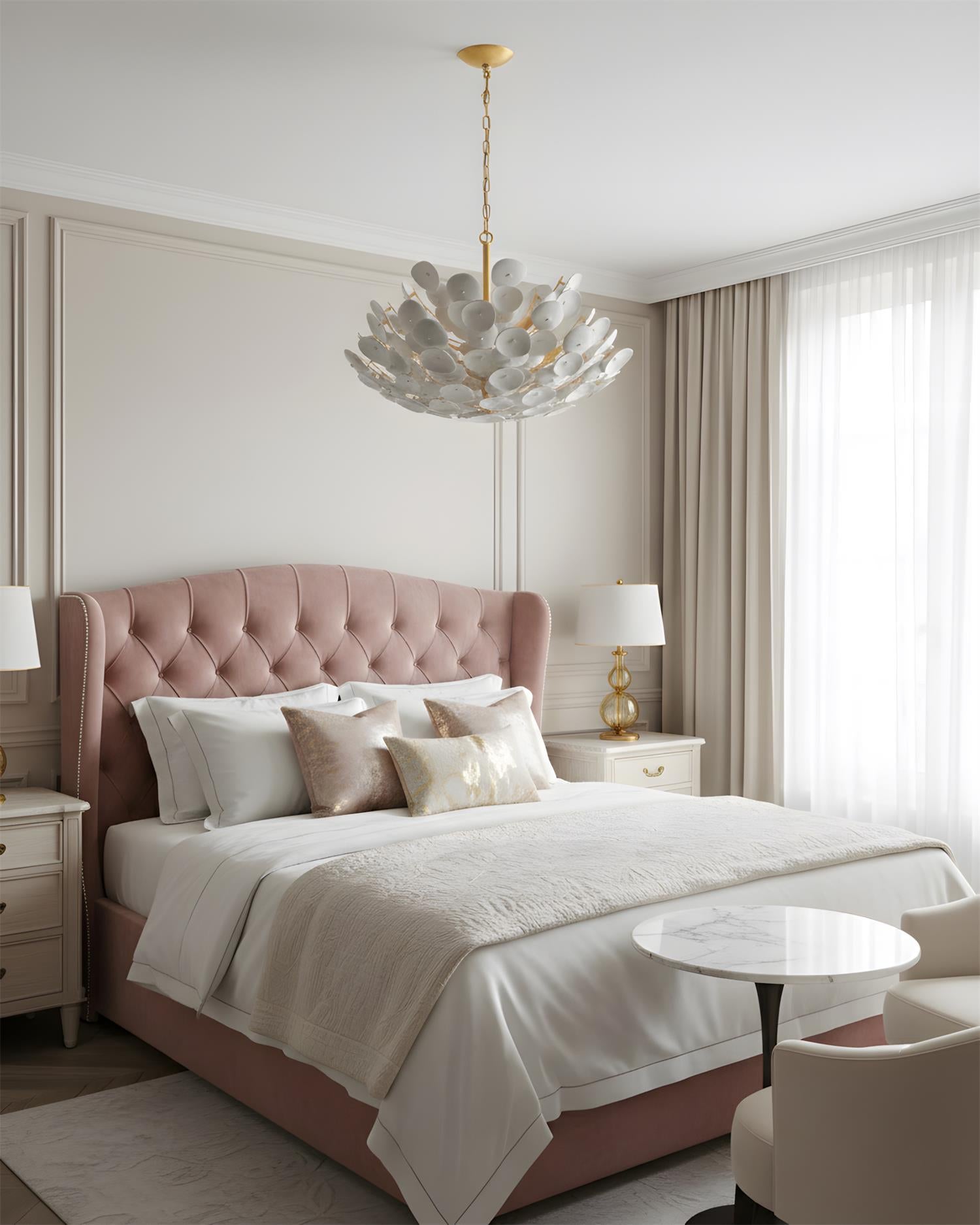 Petalflare Modern Metal Plaster Chandelier