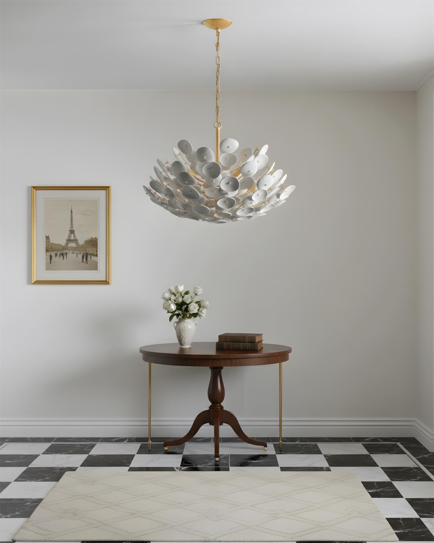 Petalflare Modern Metal Plaster Chandelier