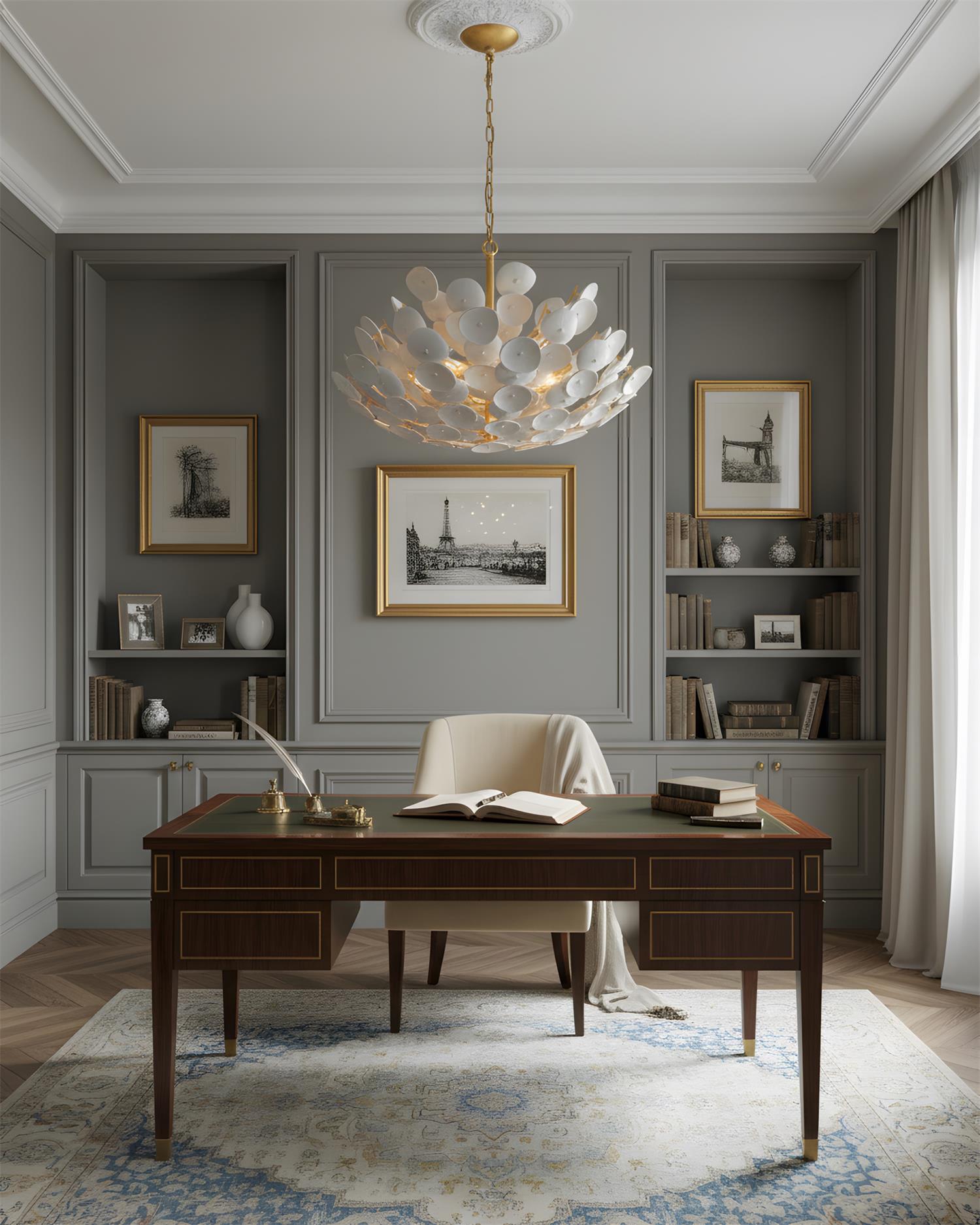 Petalflare Modern Metal Plaster Chandelier