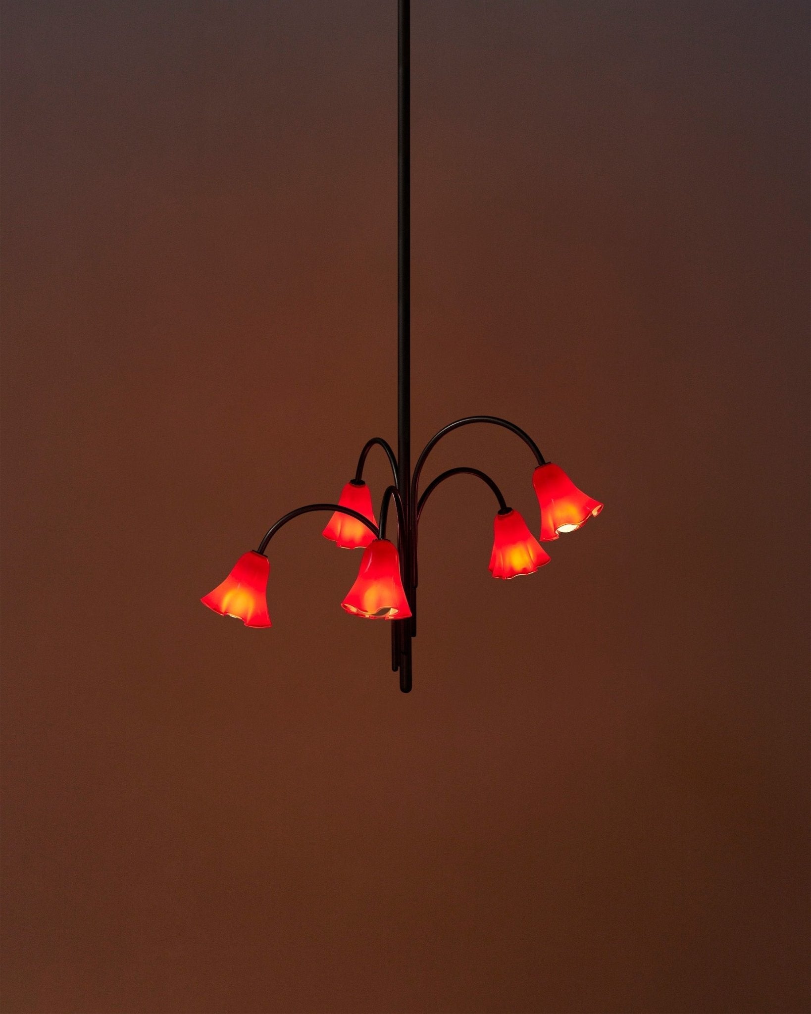 Aurora Chandelier Blossom Petal Glass Arms - Blowlighting