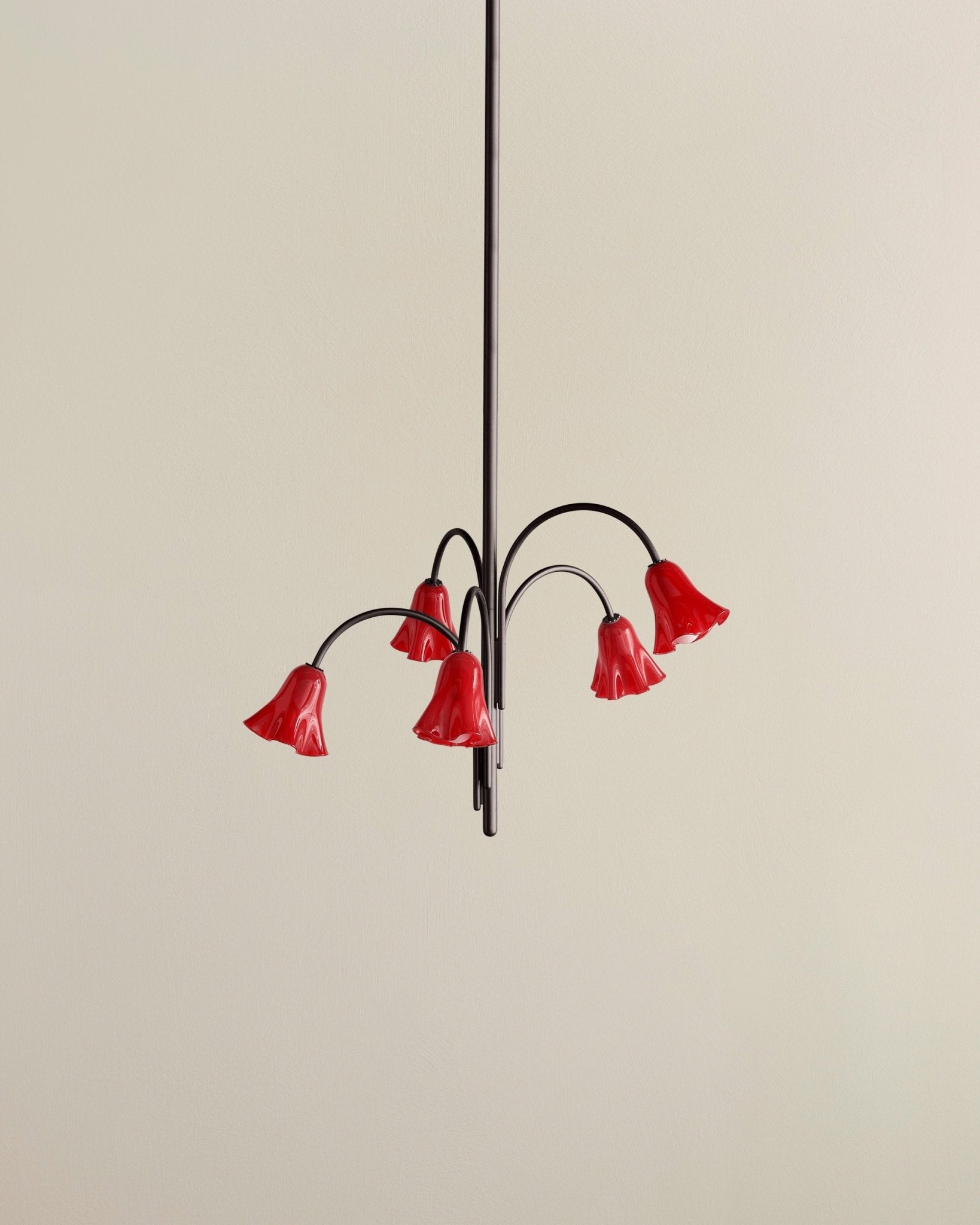 Aurora Chandelier Blossom Petal Glass Arms - Blowlighting