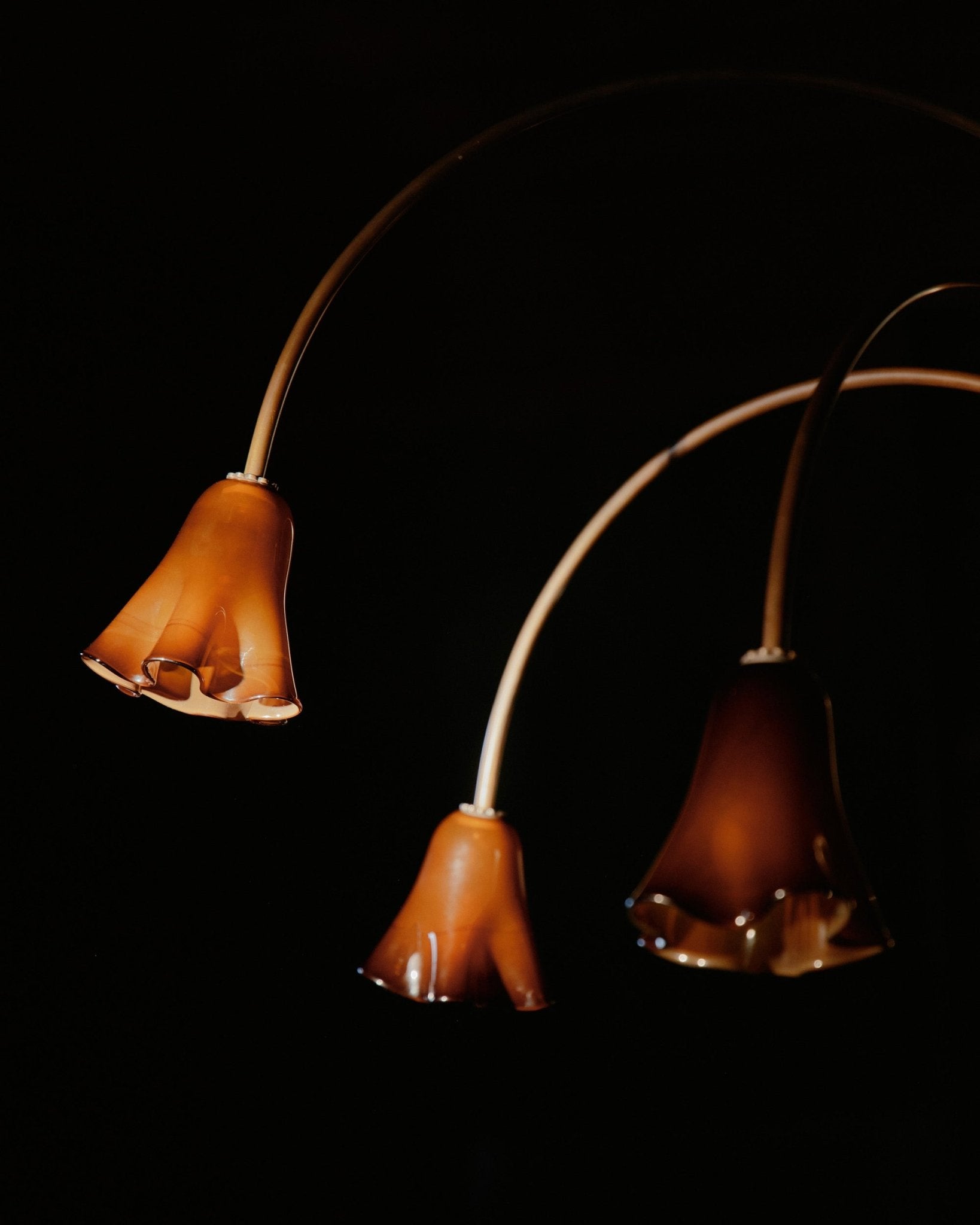 Aurora Chandelier Blossom Petal Glass Arms - Blowlighting