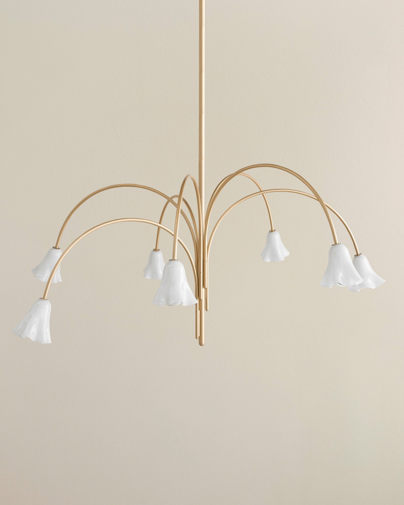 Aurora Chandelier Blossom Petal Glass Arms - Blowlighting