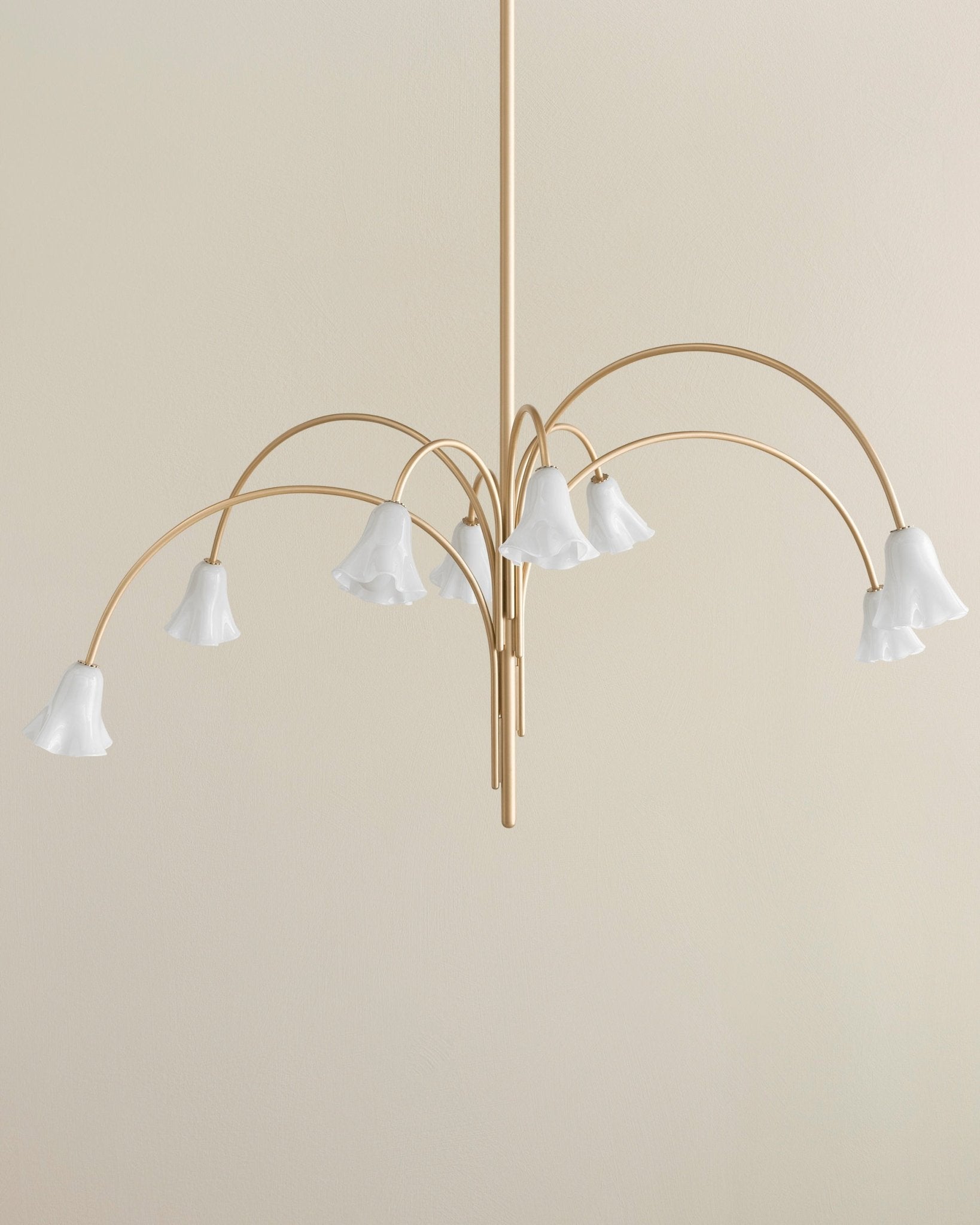 Aurora Chandelier Blossom Petal Glass Arms - Blowlighting