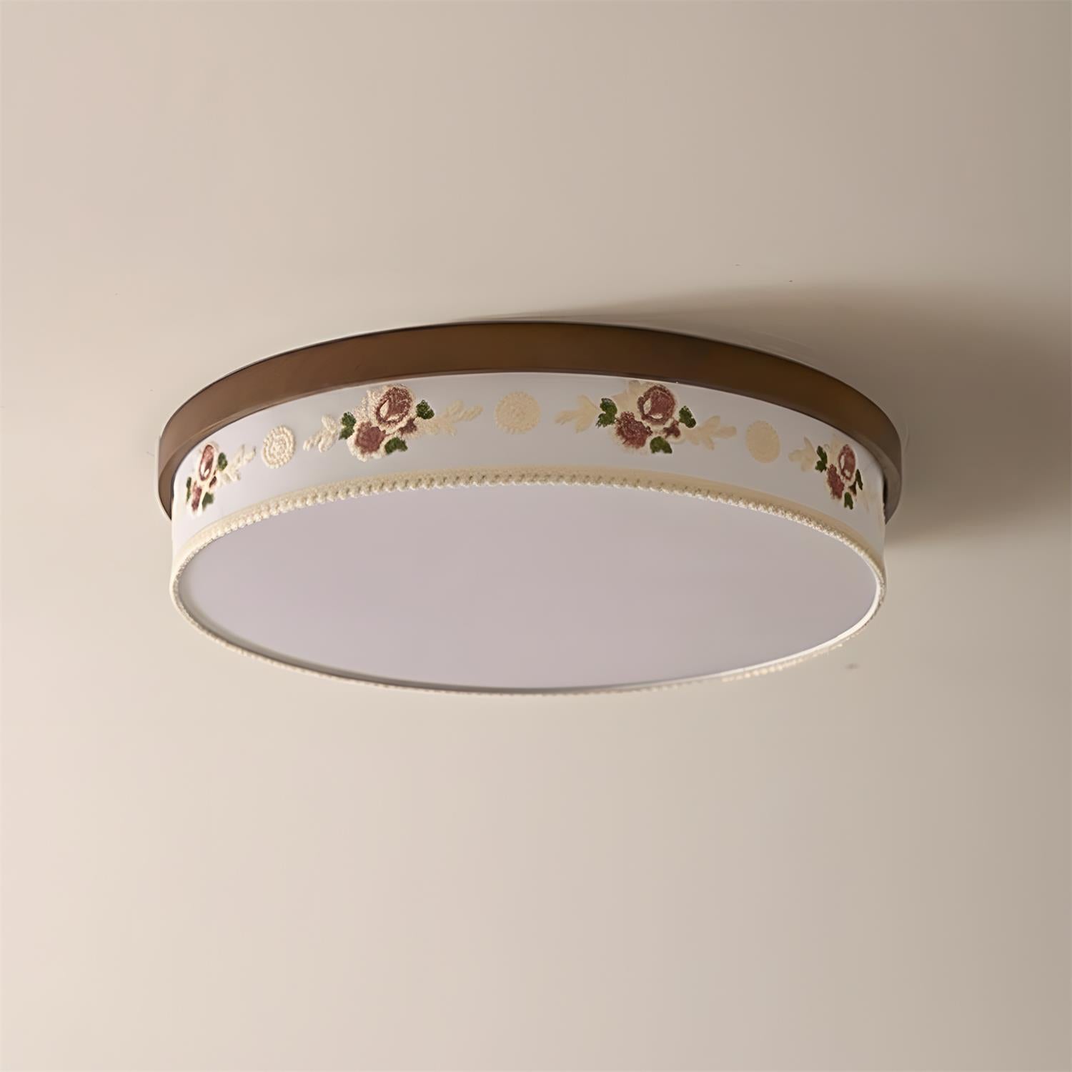 Verona Floral Wood Ceiling Lamp