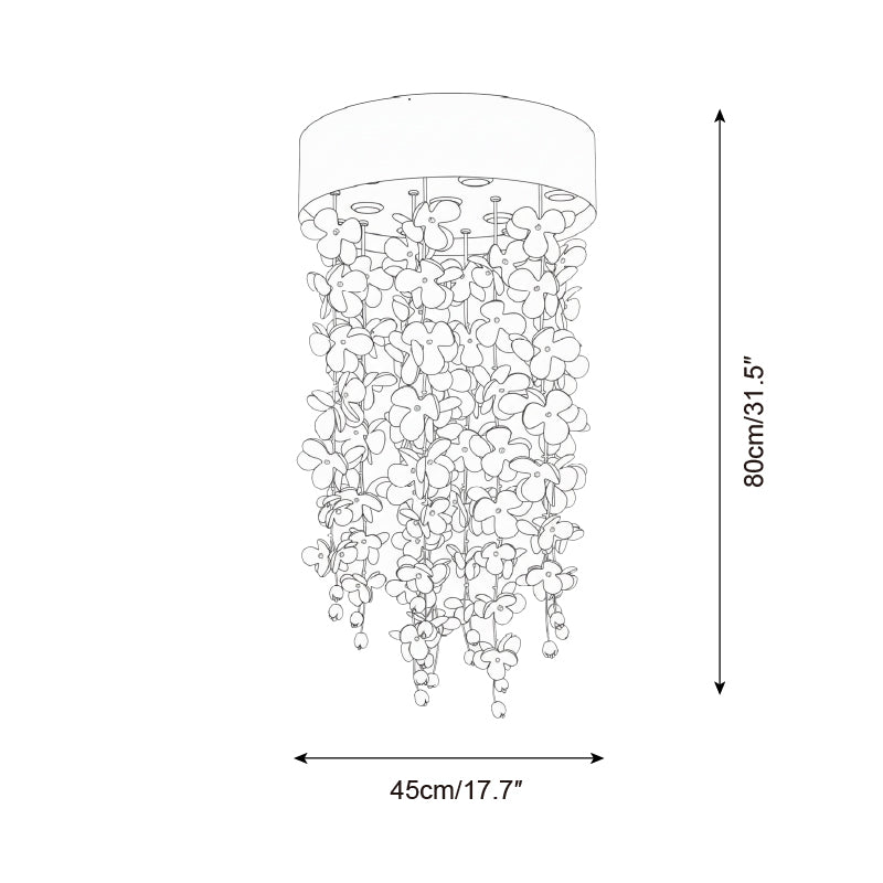 Petalisa Romantic Ceramics Chandelier