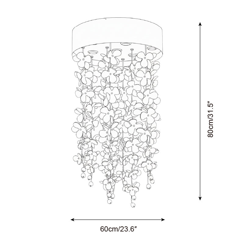 Petalisa Romantic Ceramics Chandelier