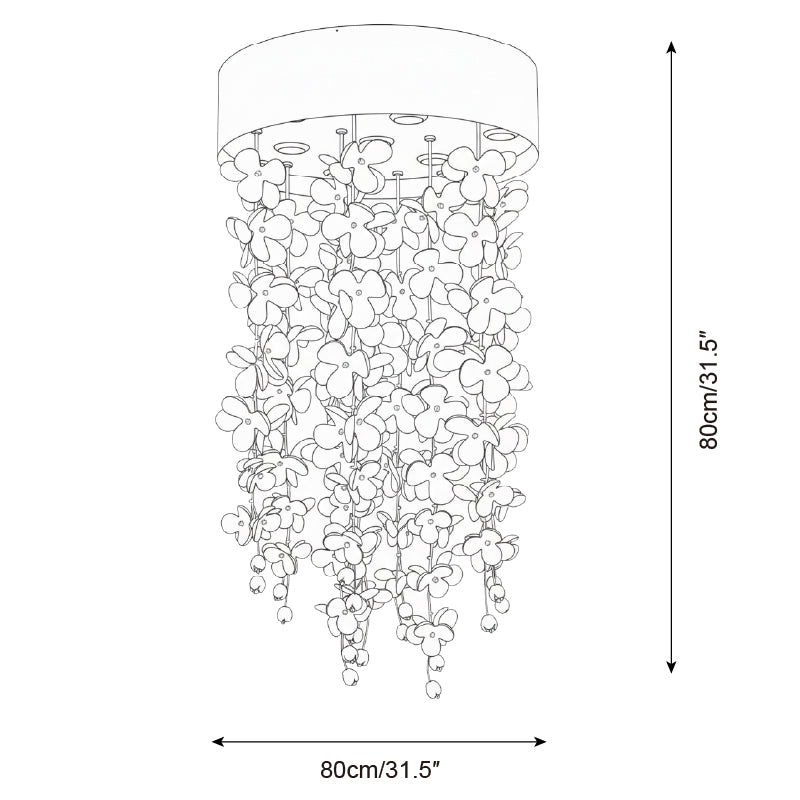 Petalisa Romantic Ceramics Chandelier