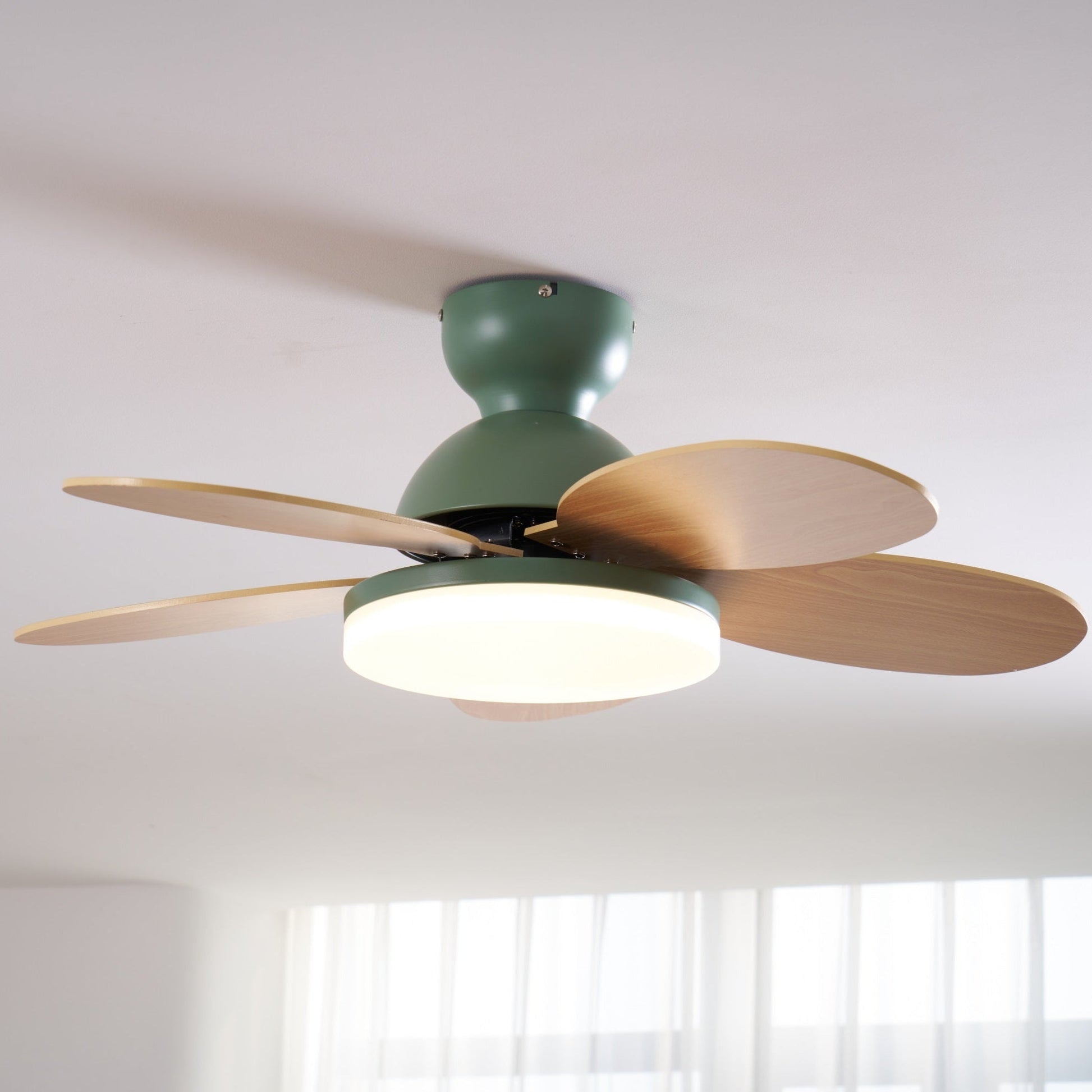 Liora Colorful Glass Kids Ceiling Fan Light - Blowlighting