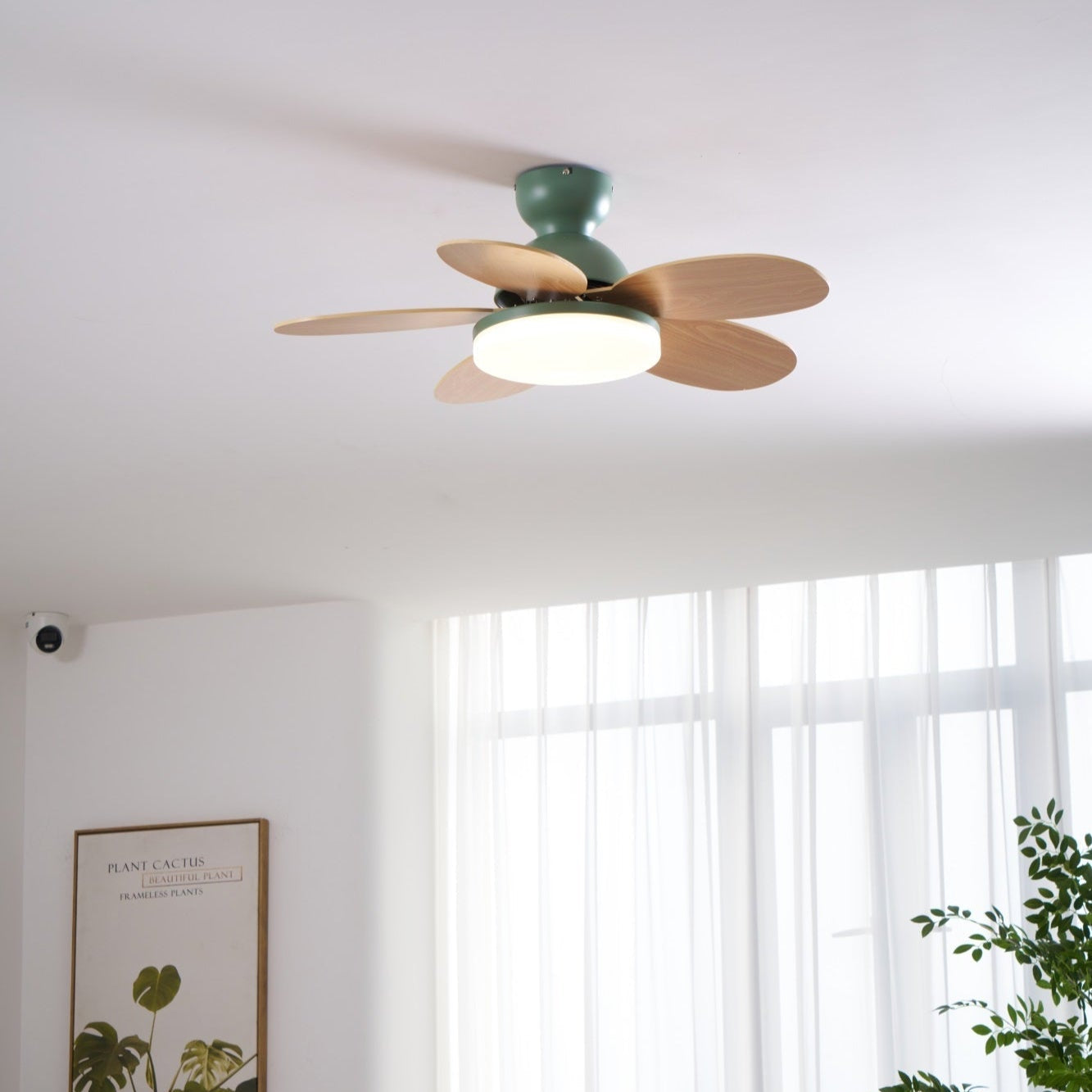 Liora Colorful Glass Kids Ceiling Fan Light - Blowlighting