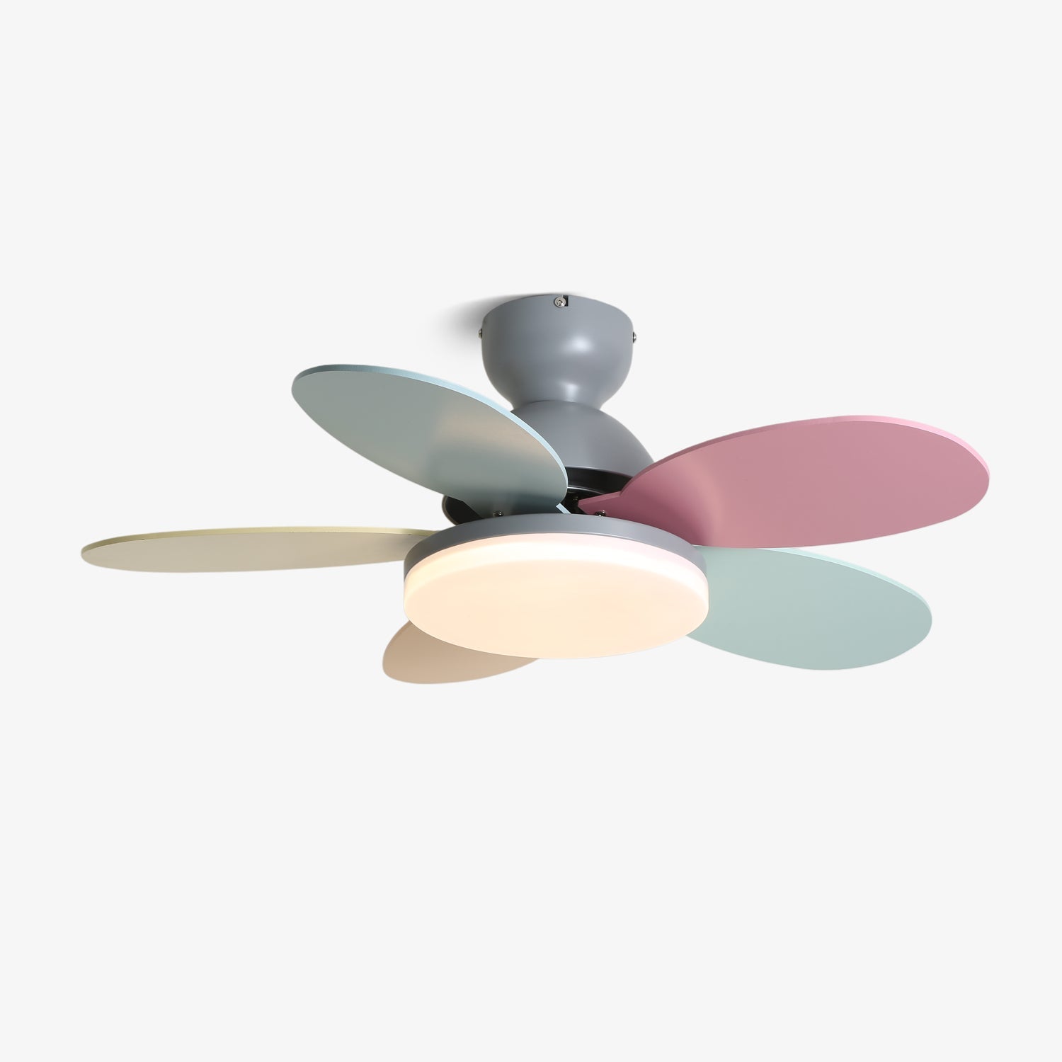 Liora Colorful Glass Kids Ceiling Fan Light - Blowlighting