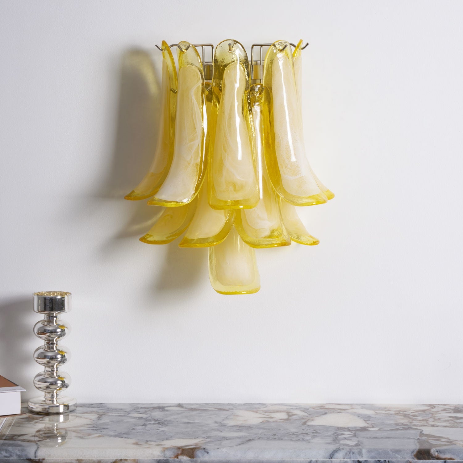 Aurora Wall Light Petal Shaped Glass Vintage Artistic - Blowlighting