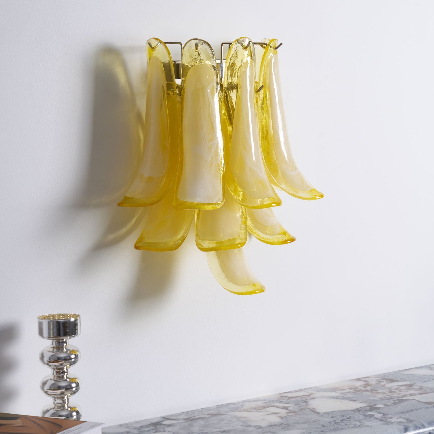 Aurora Wall Light Petal Shaped Glass Vintage Artistic - Blowlighting