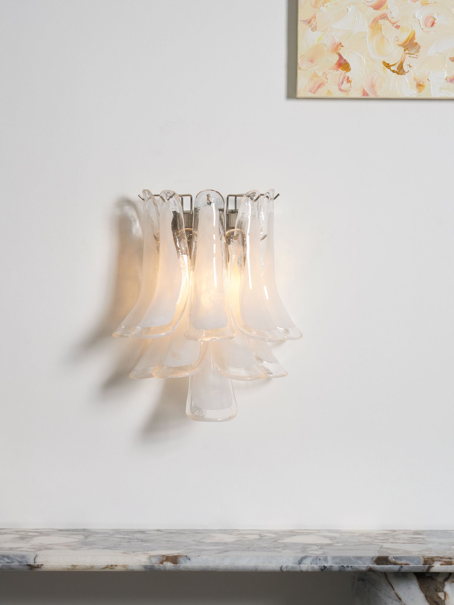 Aurora Wall Light Petal Shaped Glass Vintage Artistic - Blowlighting