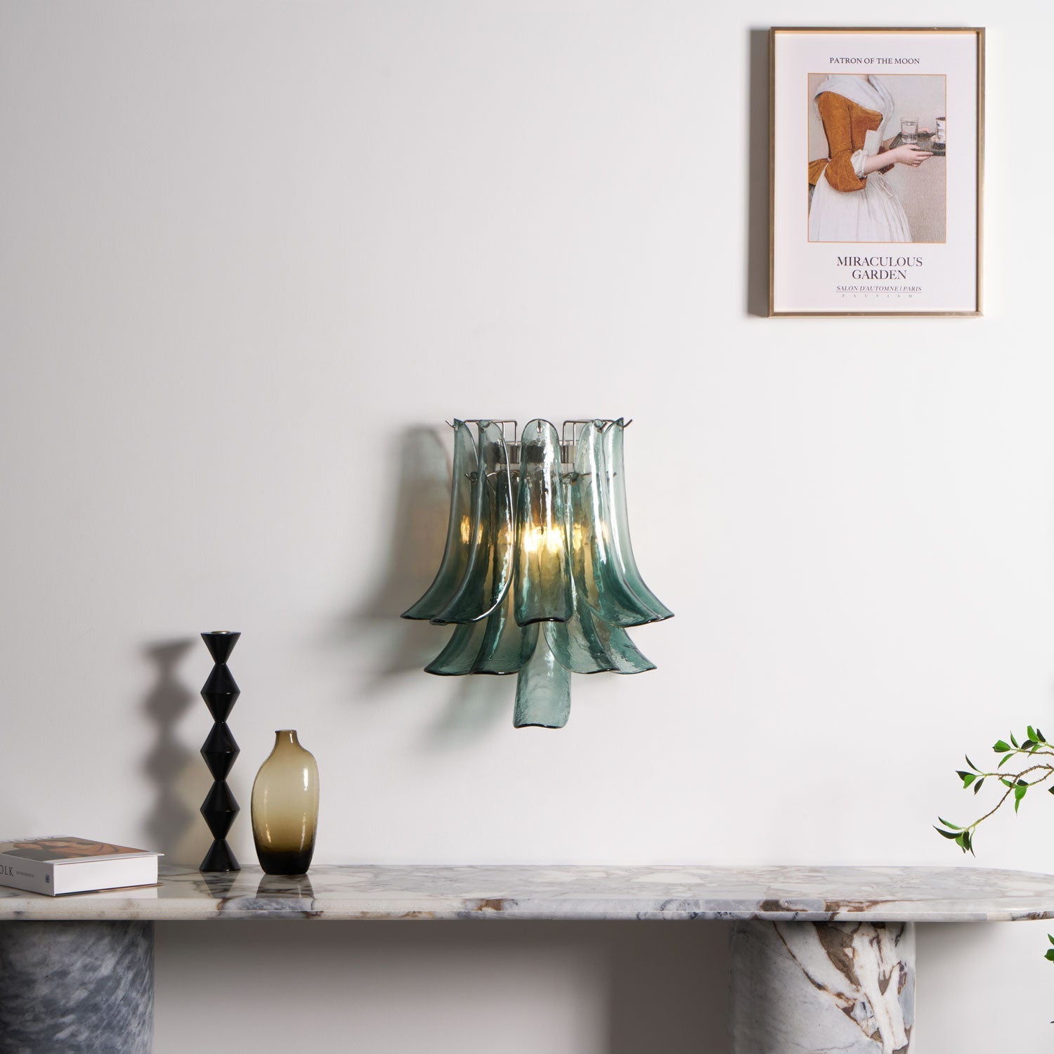 Aurora Wall Light Petal Shaped Glass Vintage Artistic - Blowlighting