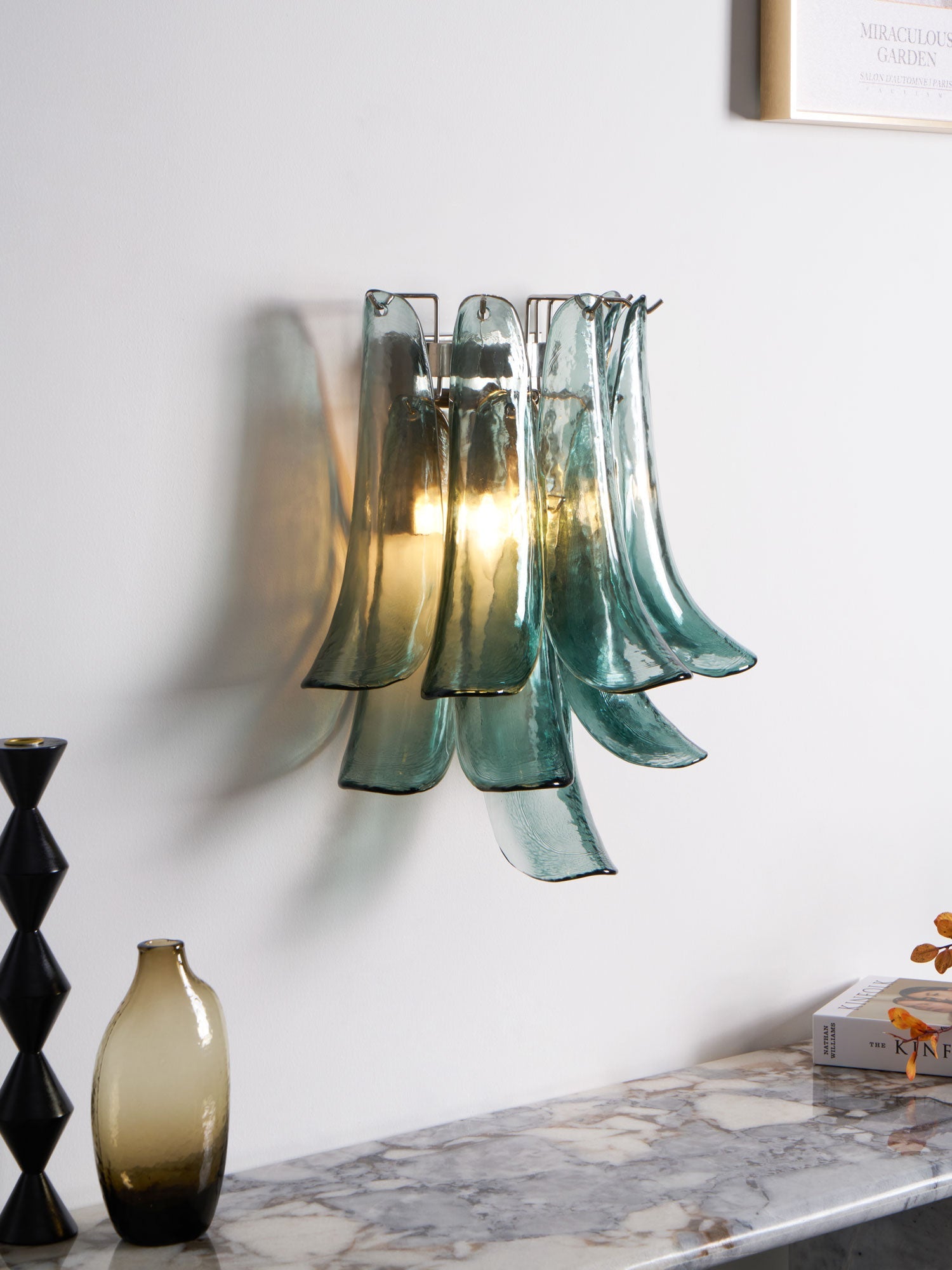 Aurora Wall Light Petal Shaped Glass Vintage Artistic - Blowlighting