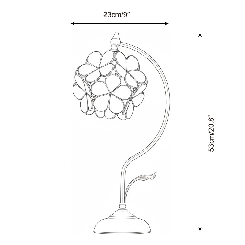 Floratura Elegant Glass Table Lamp