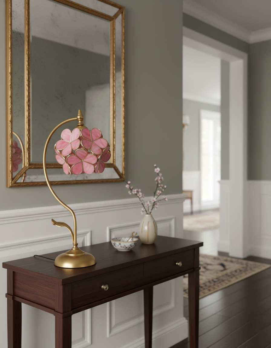 Floratura Elegant Glass Table Lamp