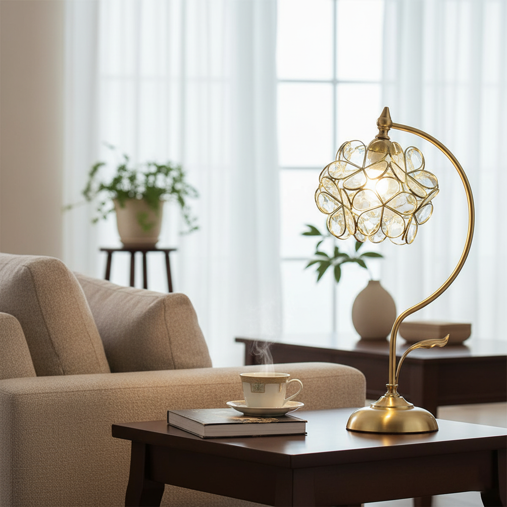 Floratura Elegant Glass Table Lamp