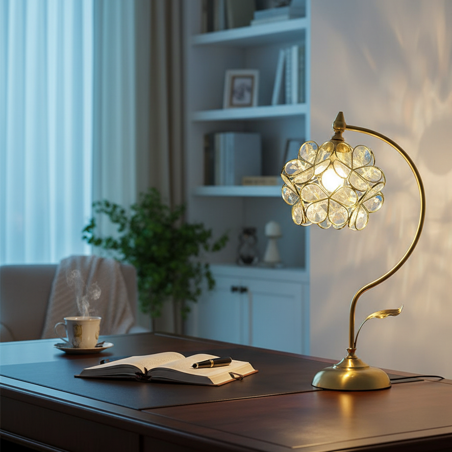 Floratura Elegant Glass Table Lamp