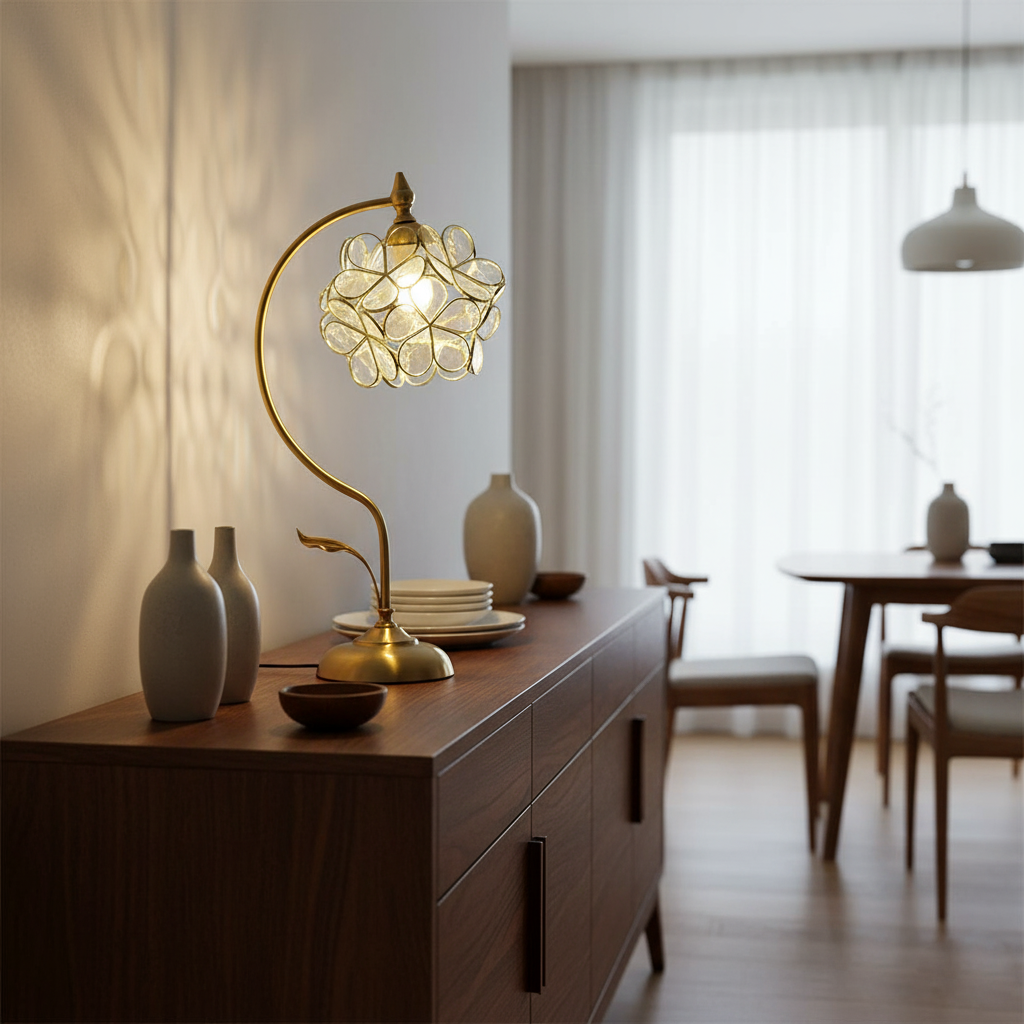 Floratura Elegant Glass Table Lamp