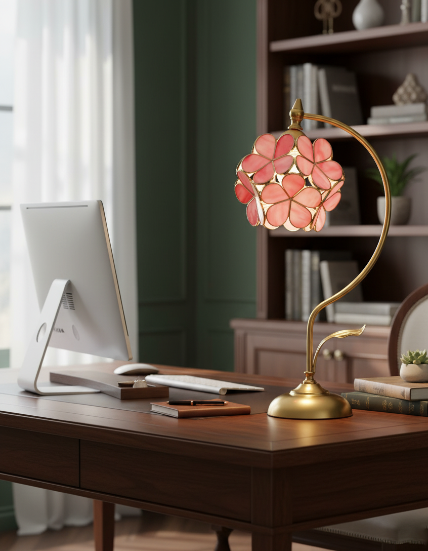 Floratura Elegant Glass Table Lamp