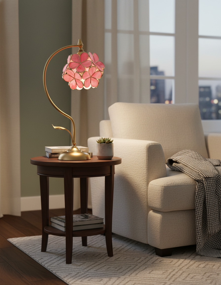 Floratura Elegant Glass Table Lamp