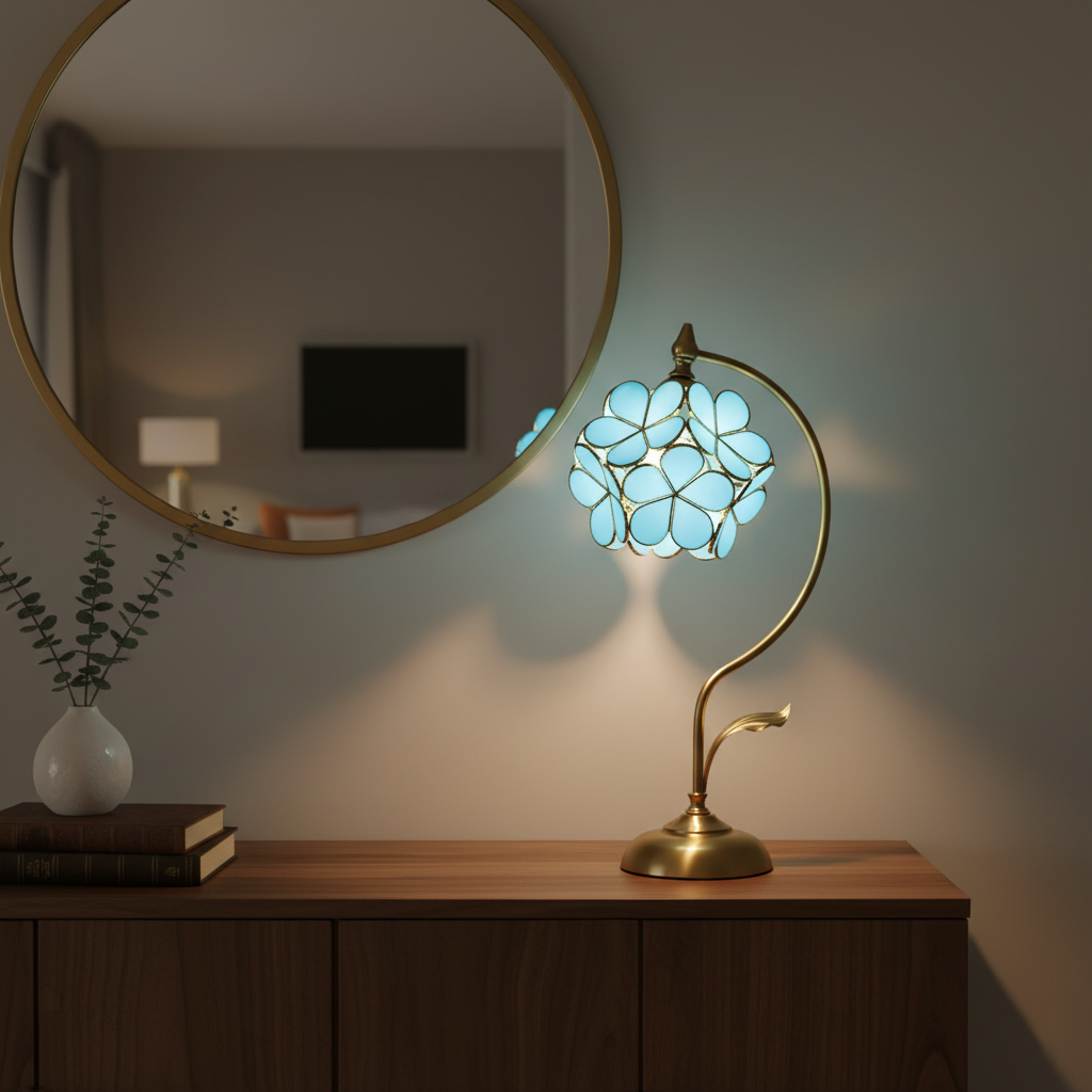 Floratura Elegant Glass Table Lamp