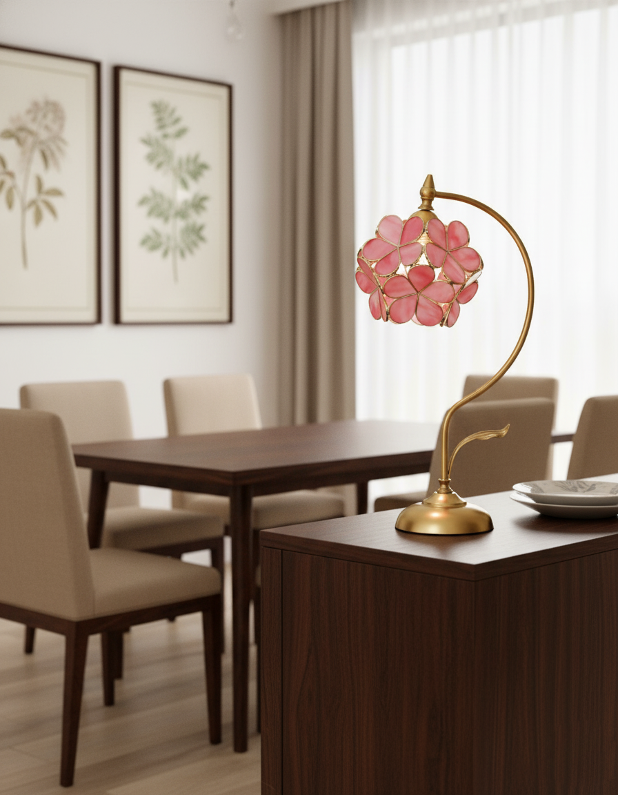 Floratura Elegant Glass Table Lamp