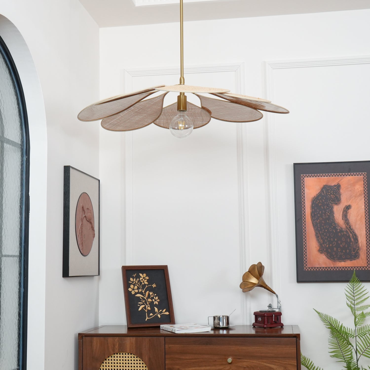 Petals Bloom Rattan Pendant Lamp - Blowlighting