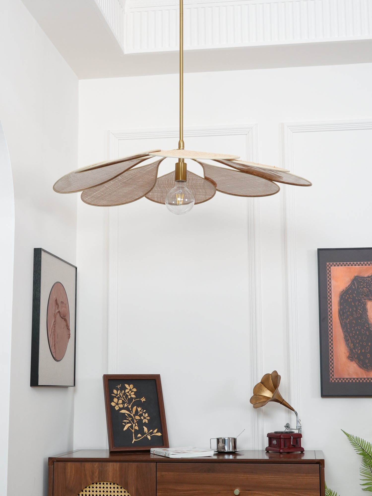 Petals Bloom Rattan Pendant Lamp - Blowlighting