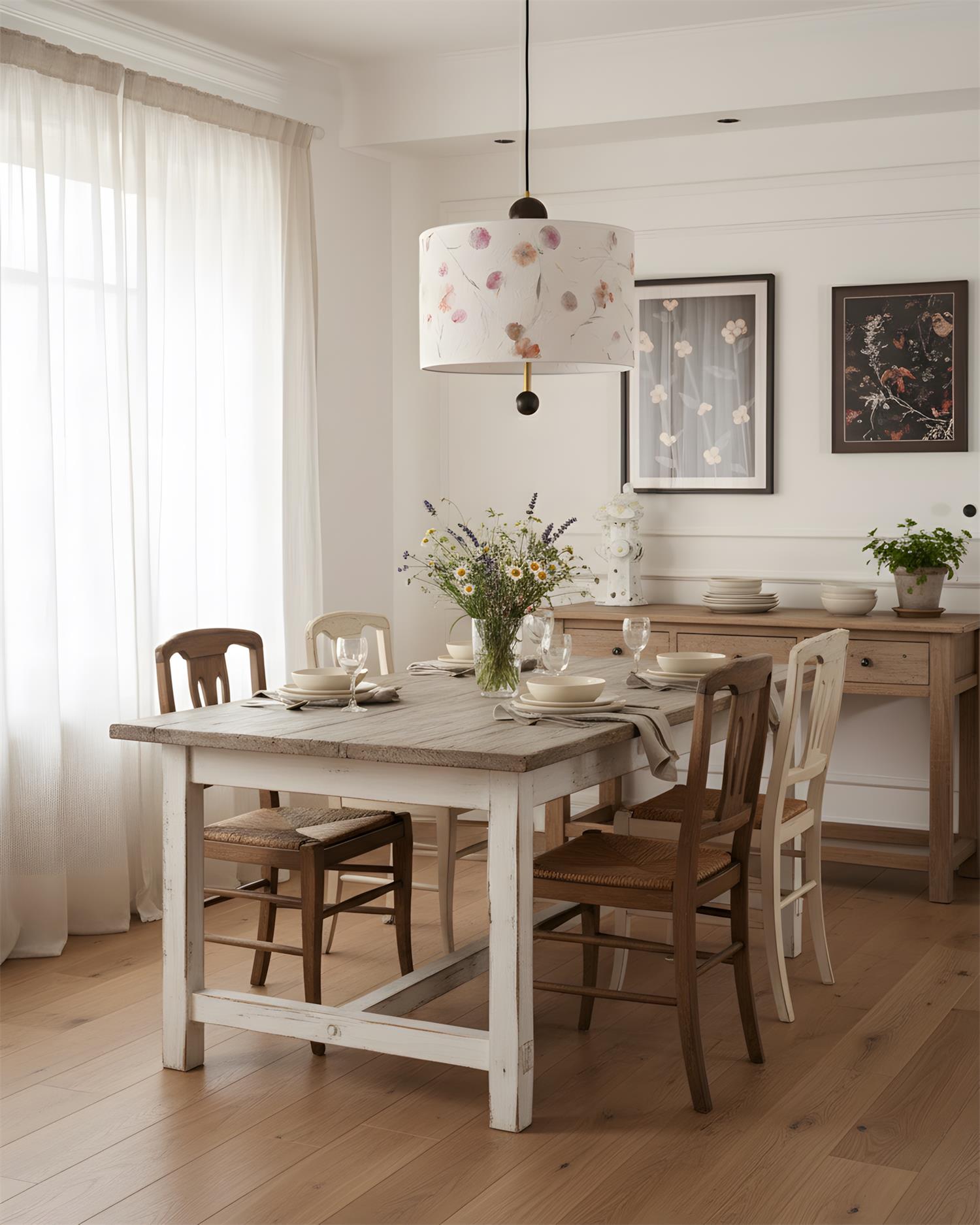 Petalune Vintage Acrylic Pendant Light