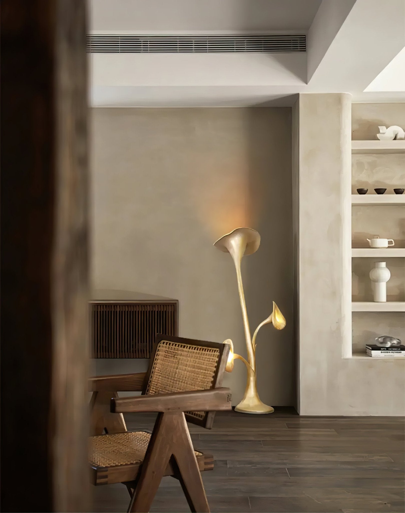 Esole Floral Brass Floor Lamp - Blowlighting