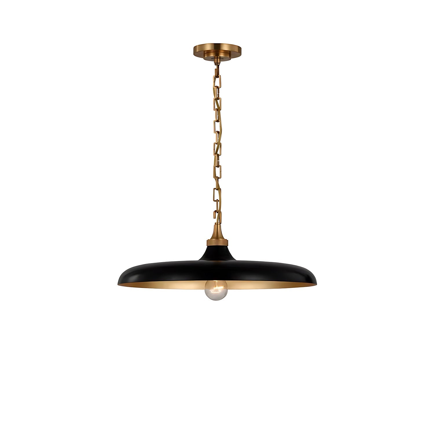 Piatto Modern Brass Pendant Light